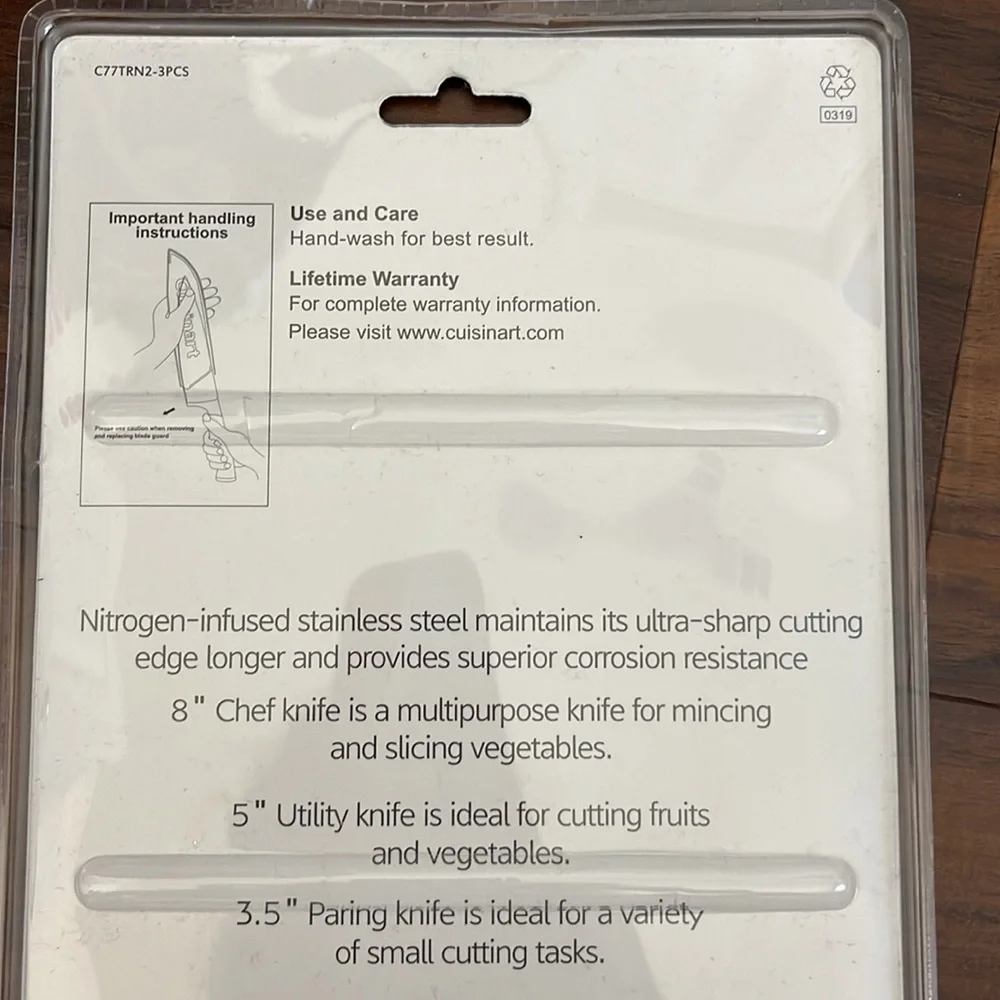 New Cuisinart Classic NITROGEN INFUSED Stainless steel Knife Set